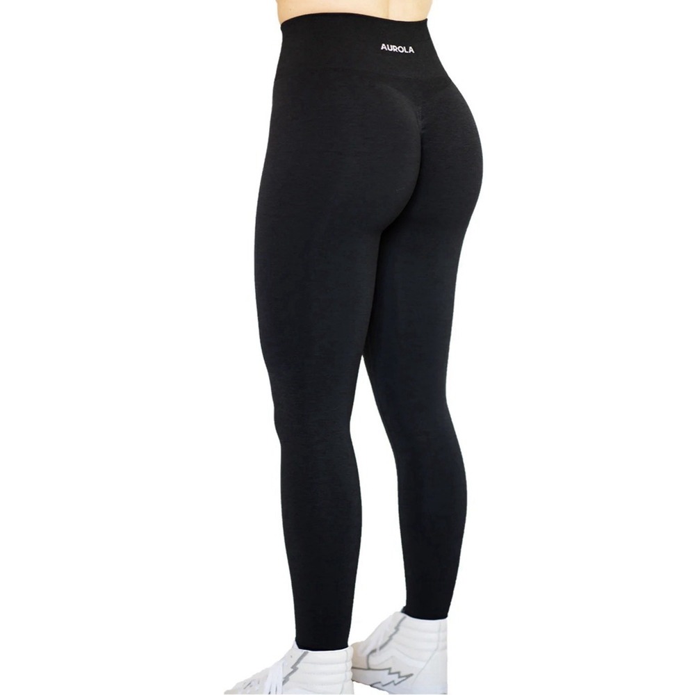 AUROLA Workout Leggings for Women High Waist Seamless Pants Black Size Large